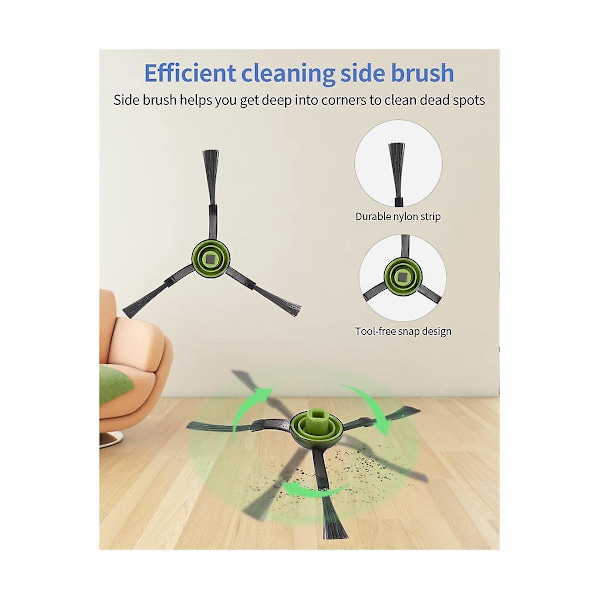 Deebot Ozmo 950 920 Dammsugartillbehör för 2 Hybrid Dammsugardelar