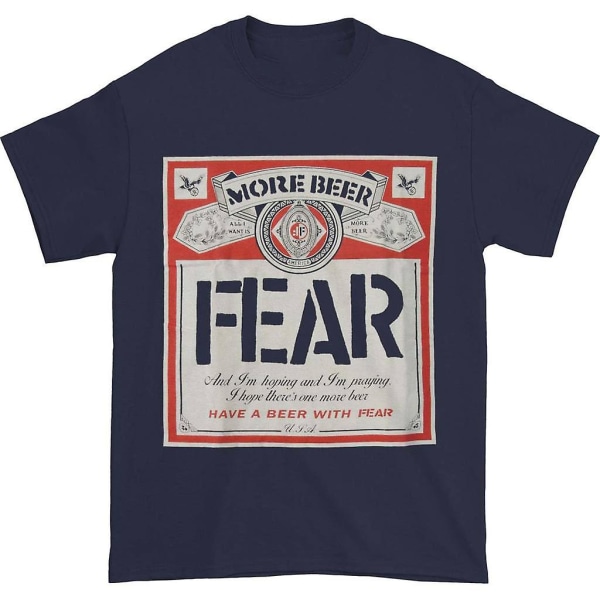 Fear Fear - Öl Etikett Marin T-shirt XXXL