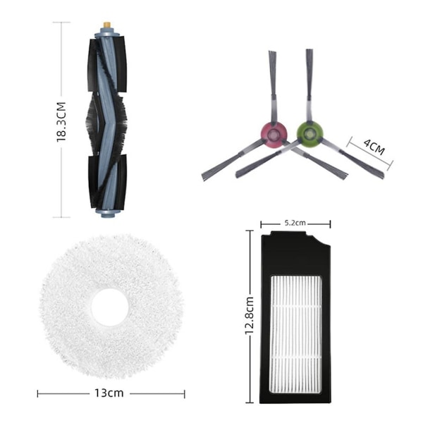 Deebot X1 Omni Turbo -imurin pääharja, HEPA-suodatin, pölyastia, moppi, pölypussi, osat