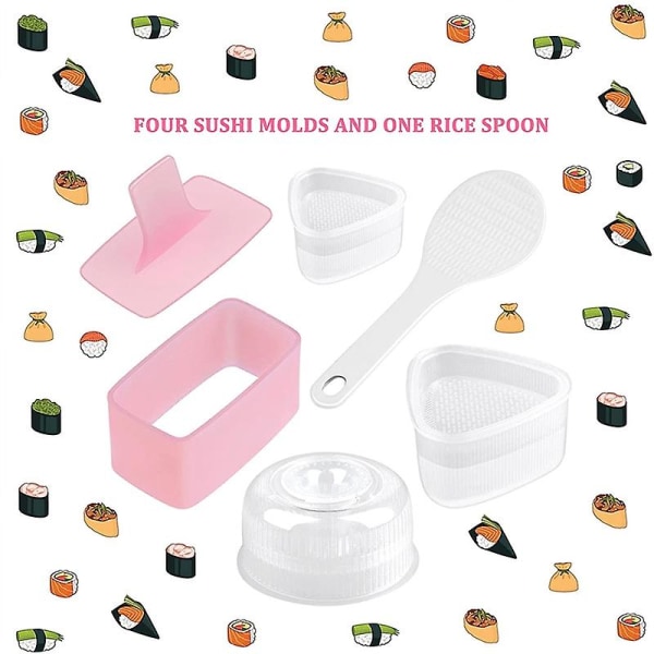 Sushiform för onigiri, musubi-tillverkare, risspatel, sushiform, hemmakök