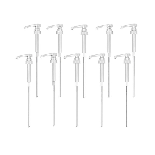 10 stk Kaffe Melkete Dispenser Sirup Pumpe Væske Dispenser Sirup Dispenser Pumpe, Hvit