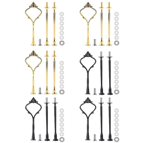 6 Sett Lagdelt Skuff Hardware For Kake Stativ Mold Crown 3 Lag Kake Stativ Beslag Hardware Holder For