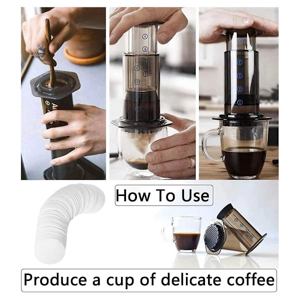 Erstatningspapirfilterpakke 800 stk Kaffefilterpapir Kaffemakerfilter og Engangs Te