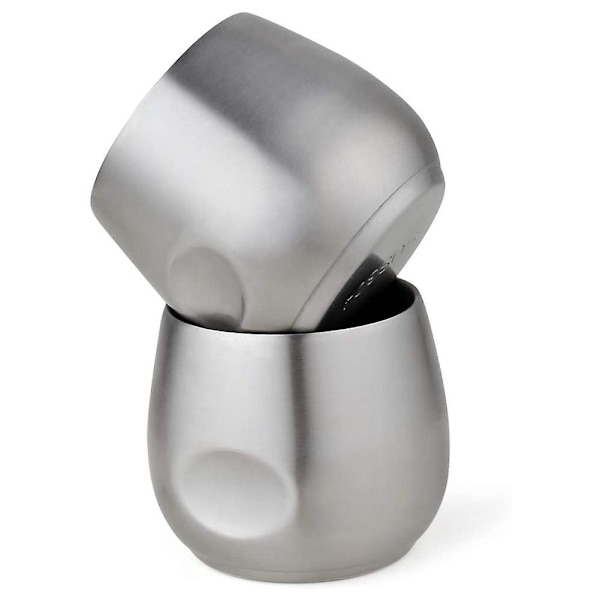 Espresso-kopp i rostfritt stål, 2-pack, 150 ml, dubbelväggig isolerad, oförstörbar, shotglas