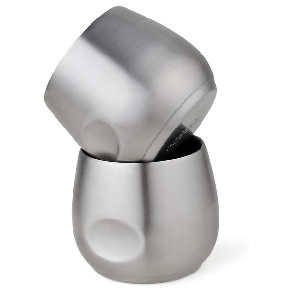 Espresso-kopp i rustfritt stål, 2 stk, 150 ml dobbelvegget isolert ubruddbar tumbler