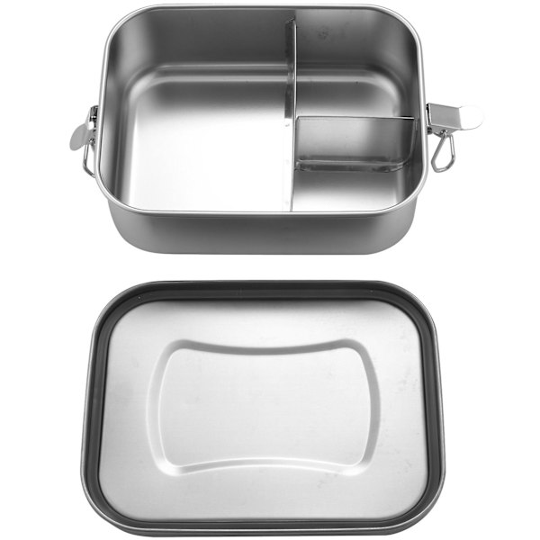 3X Bentoboks Lunsjboks, 3 Rom Bentoboks for Smørbrød og To Sider, 1400ml Mat