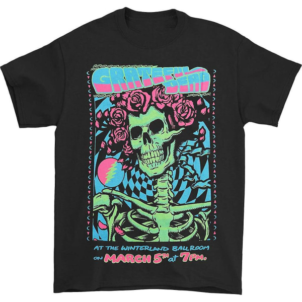 Grateful Dead SYF Musta Valo -T-paita XL