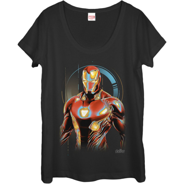 Dames Iron Man Scoopneck T-shirt Ny M