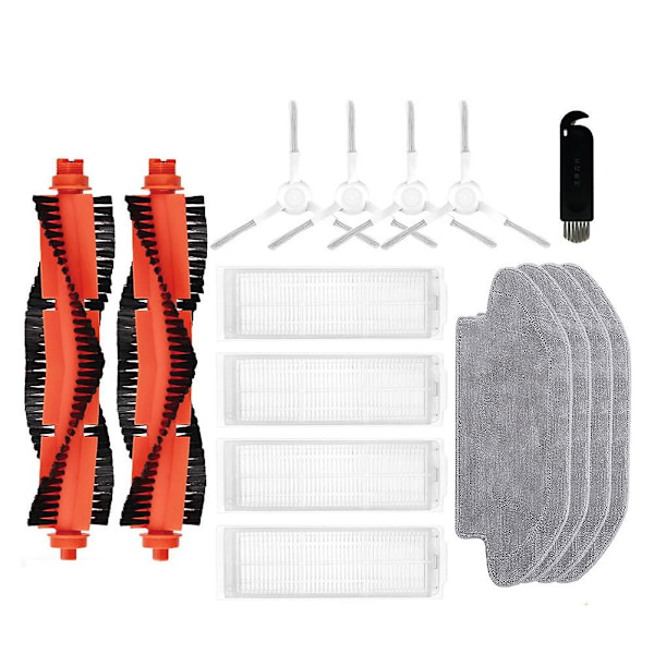 Reservedeler for Robot Mop 3c B106cn - Hovedbørste, Sidebørste, HEPA-filter, Moppklut