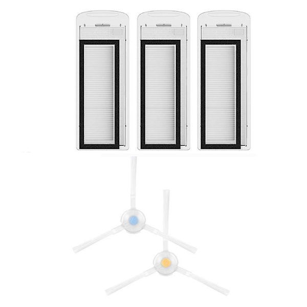 5-pack för Narwal T10 J1 J2 Robotdammsugare Tvättsbara Sidoborstar HEPA Ersättningsdelar