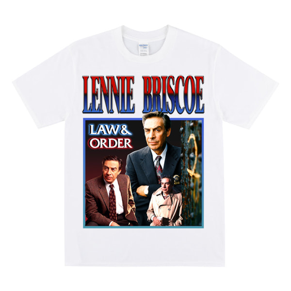 LENNIE BRISCOE Hyllest T-skjorte For Law & Order Fans White S