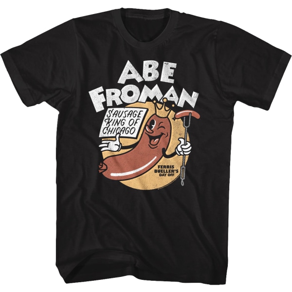 Musta Abe Froman Sausage King Ferris Bueller's Day Off -paita XL