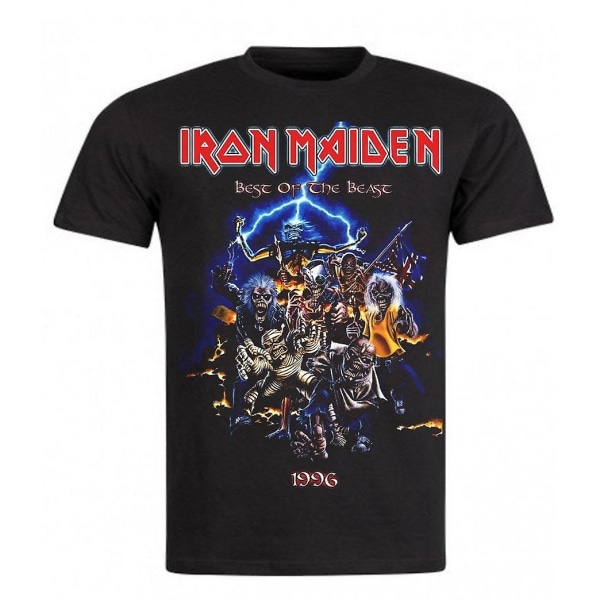 Vintage Rock Black T-shirt Iron Maiden Best Of the Beast S