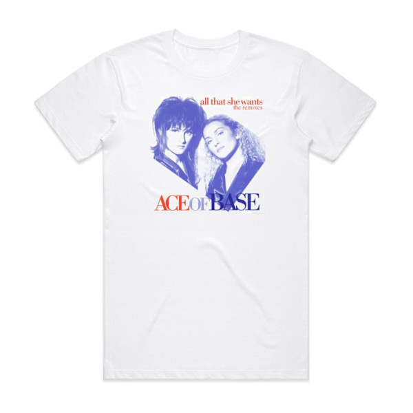 Ace of Base All That She Wants 1 Album Cover T-skjorte Hvit M