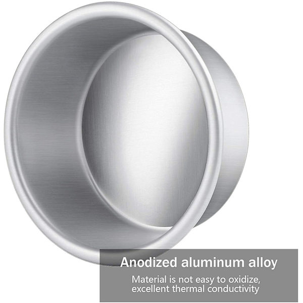 4-pack runda kakformar, non-stick, djupa, med fast botten
