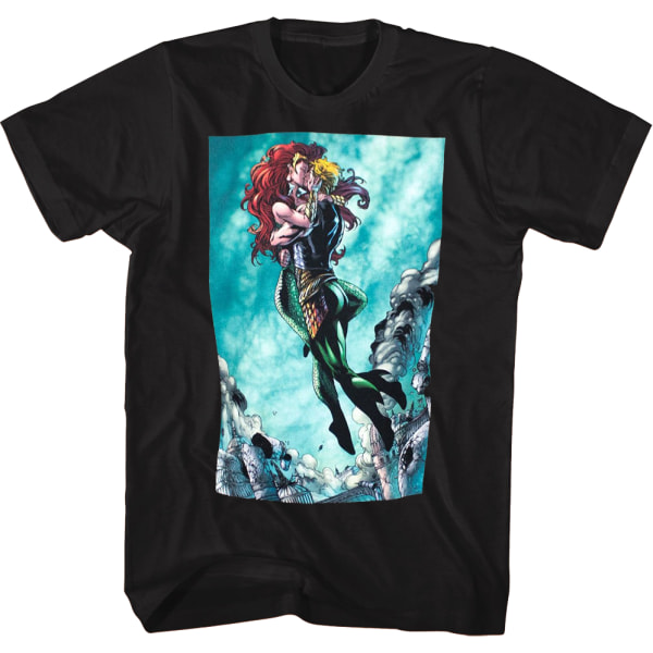 Aquaman og Mera Kysse DC Comics T-Shirt Ny XL