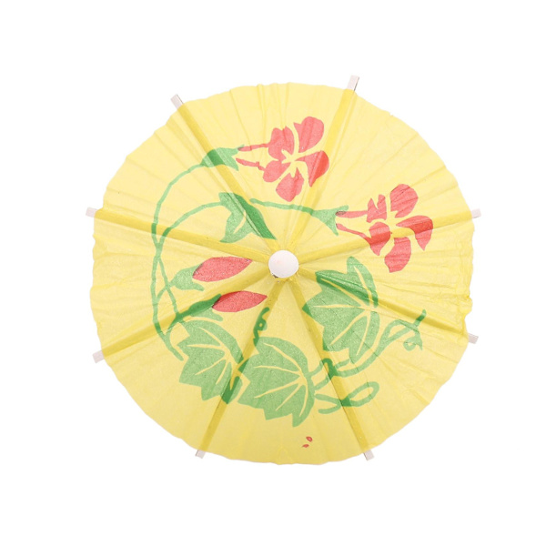 100 Blandede Papir Cocktail Paraplyer Parasol Party Tropiske Drikke Tilbehør