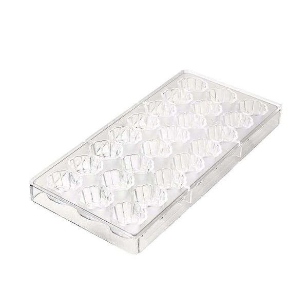 2 stk Skjellformet Hard Sjokoladeform 3D Skjell Polykarbonat Transparent Is Jelly Godteri Form