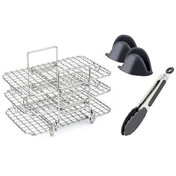 Air fryer rack, 304 stainless steel multi-layer dehydration rack toast rack air fryer accessories