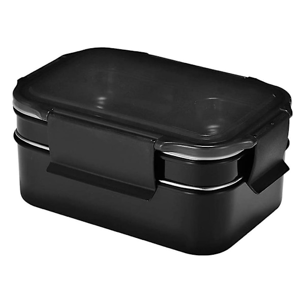 304 Rostfritt Stål Stapelbar Fack Lunch/Snackslåda 2 Våningar Bento/Vuxen Matbehållare eller