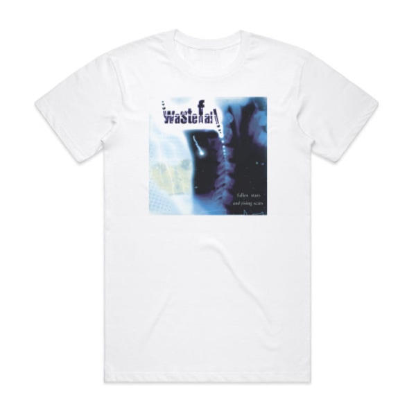 Wastefall Fallen Stars And Rising Scars Album Cover T-Shirt Vit XXXL
