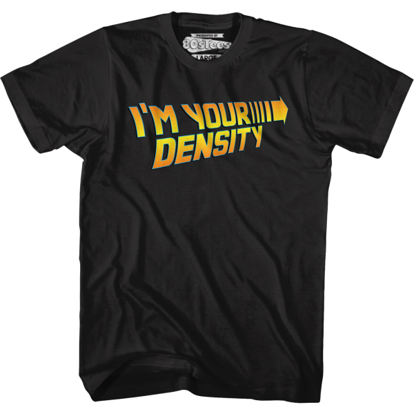 Musta \"I'm Your Density\" Takaisin Tulevaisuuteen -paita XXXL