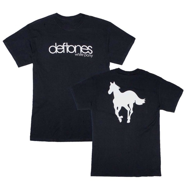 Deftones T Shirt Deftones vit ponny T-shirt XXXL