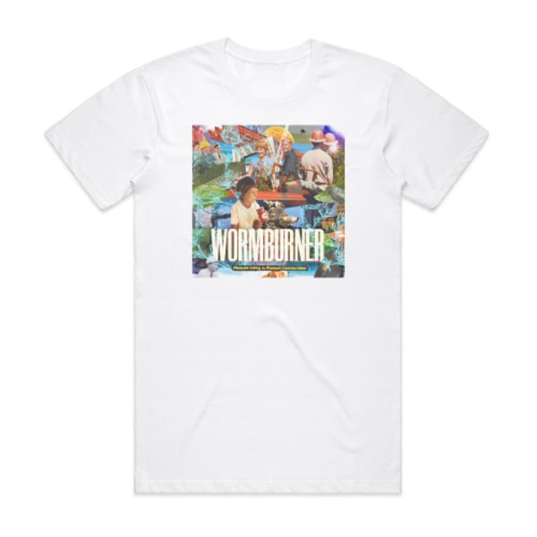 Wormburner Pleasant Living In Planned Communities Album Cover T-shirt Hvid L