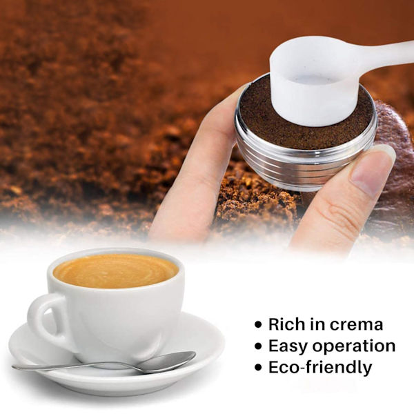 Kaffefilter i rostfritt stål, återanvändbar kaffekapselkopp, podhållare, filterset