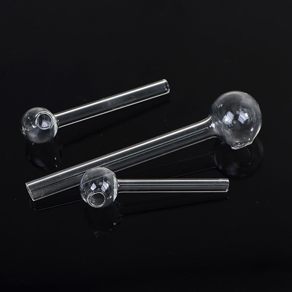 Bærbar Transparent Halm Drikkehalm Glas Halm Med Boblekugle, Brændstofovn Glasrør b