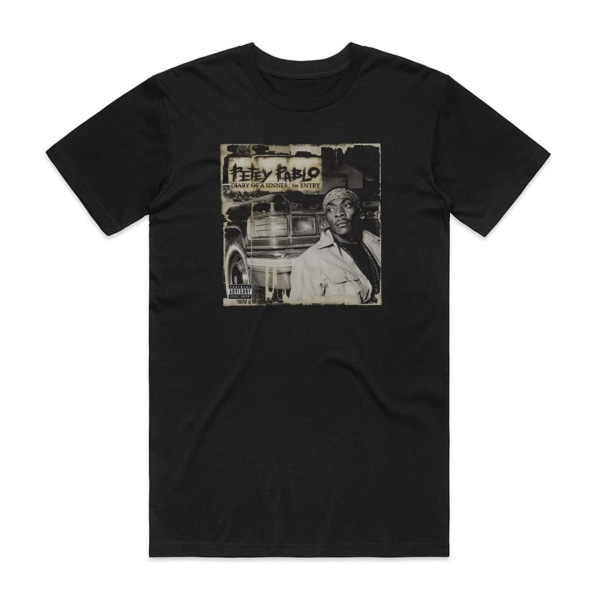 Petey Pablo Diary Of A Sinner 1st Entry Album Cover T-shirt Sort XXL