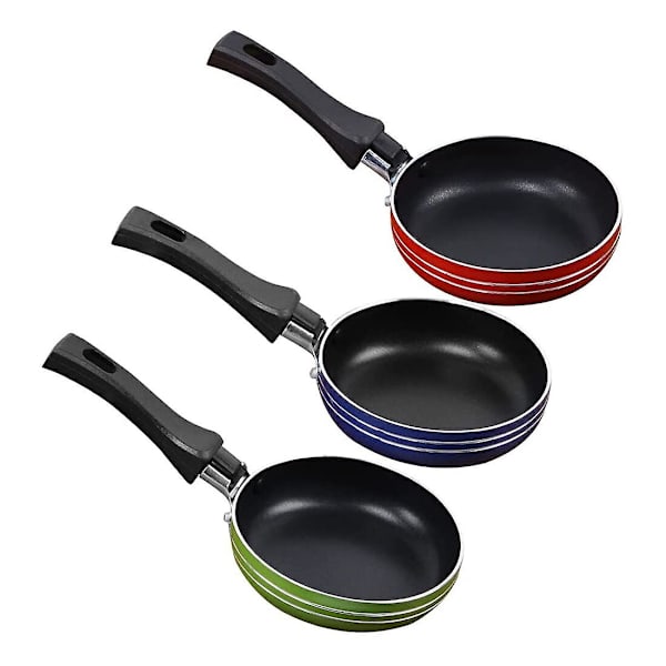 Non-stick Stegepande Rustfrit Stål Gryde Restaurant Køkken Køkkenudstyr 12cm Mini Stegepande Farve Tilfældig Levering 2stk