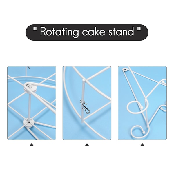 Festlig Rotationsbar för Cupcakes med 8 Koppar - Kakställ på Hjul för Kök och Hem