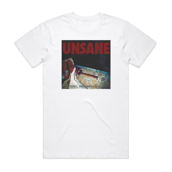 Unsane Scattered Smothered Covered Album Cover T-skjorte Hvit XXL