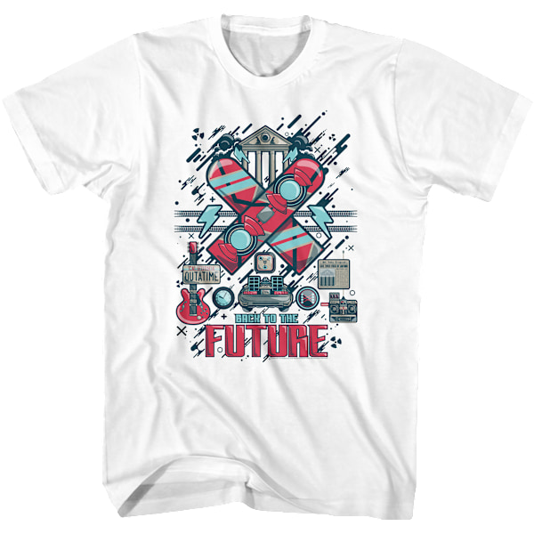 Retro Collage Tilbage Til Fremtiden T-shirt M