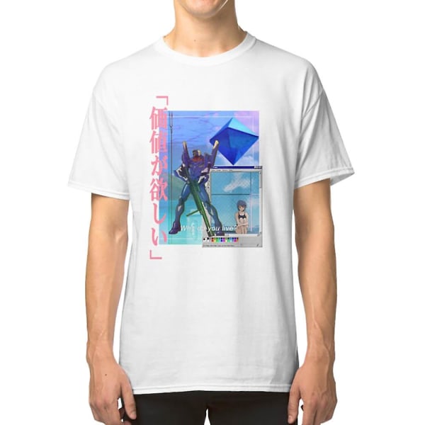 REI AYANAMI VAPORWAVE T-shirt M