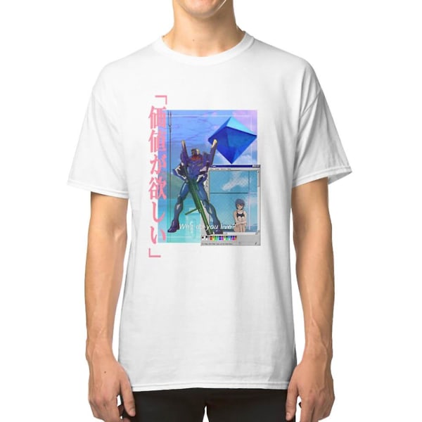 REI AYANAMI VAPORWAVE T-shirt S