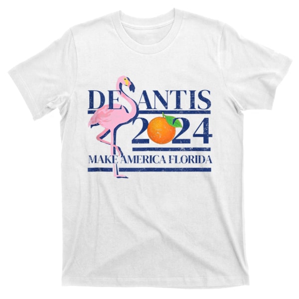 Desantis 2024 Make America Florida Flamingo T-skjorte XXL