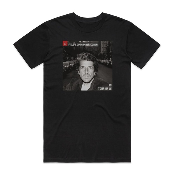 Leonard Cohen Field Commander Cohen Tour Of 1979 Album Cover T-Shirt Black XL