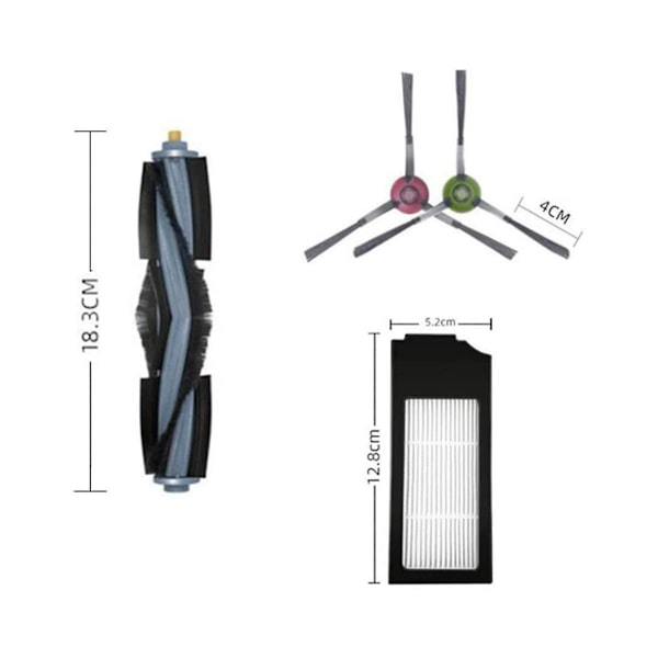DEBO X1plus/ DEBO T10 Plus imuriliitäntäpaketti, pääharja, suodatin, sivuharja