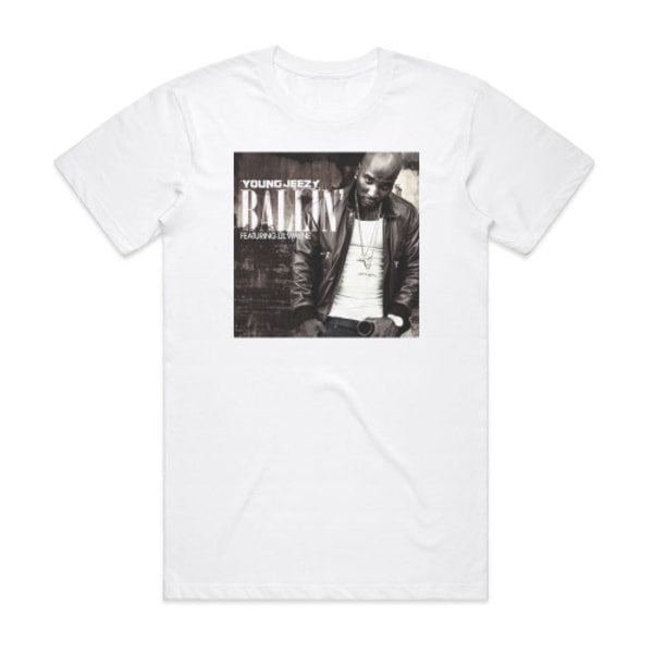 Young Jeezy Ballin Album Cover T-Shirt White S