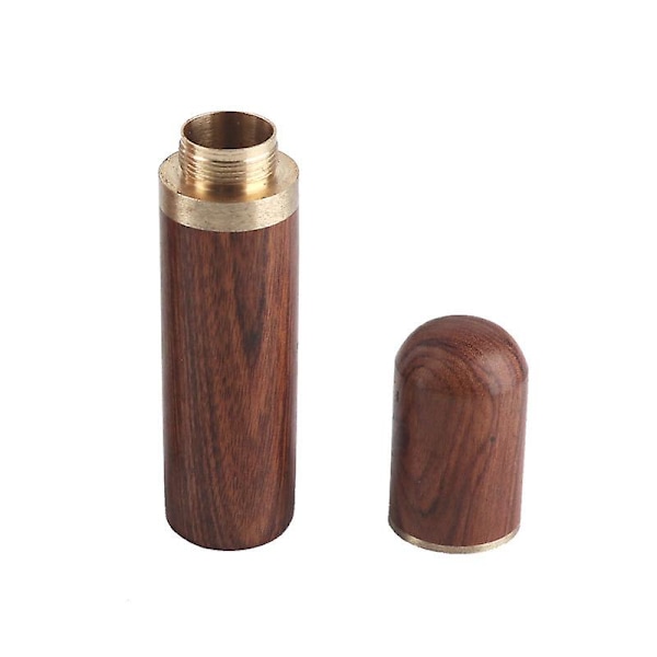 2-pack Bärbar Trä Tandpetarehållare Ficktandpetare Dispenser Hink Nål Case 100 Tandpetare Ingår