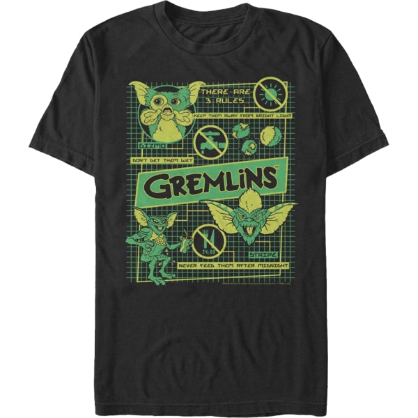 3 Rules Gremlins T-skjorte XXL