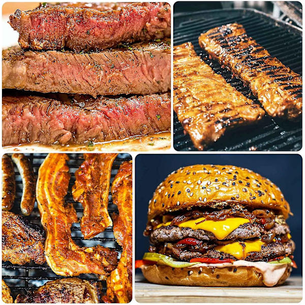 Smash Burger Press för Griddle, Hamburger Press Patty Maker, Rostfritt Stål Köttplattningsverktyg, Burger Smasher för Matlagning Style 3