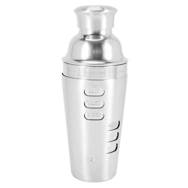 Cocktail Shaker i Rustfritt Stål 24oz Barsett med 6 Cocktail Shakere og Roterende Oppskriftsguide (0