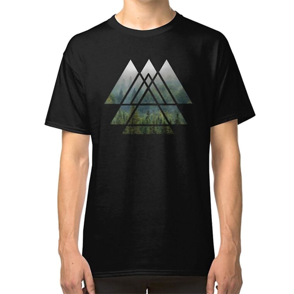 Heliga Geometri Trianglar - Dimmig Skog T-shirt XXXL