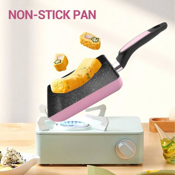 Tamagoyaki Pan Japansk Omeletpande, Non-Stick Belagt Kvadratisk Ægpande til Fremstilling af Omelet eller Crepes (P