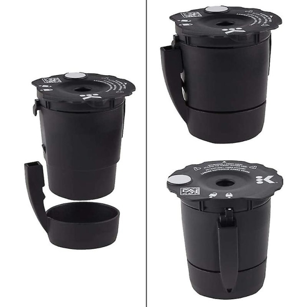 Återanvändbart kaffefilter som är kompatibelt med mina k-cup 1.0 och 2.0 alla hemkaffebryggare (svart, 2 st/förpackning)