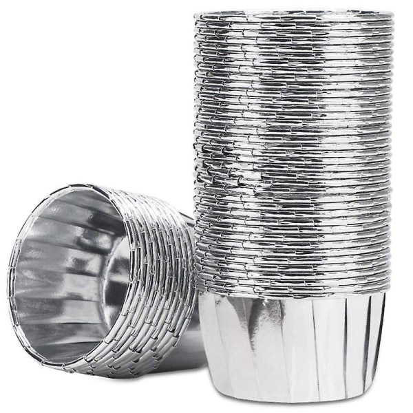 50pcs Aluminum Foil Cupcake Cups Disposable Muffin Liners Baking Cups Aluminum Cupcake Cups