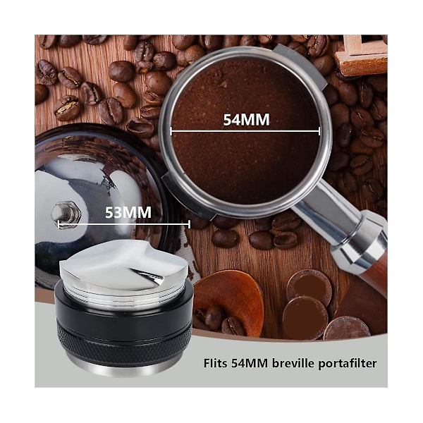 51 mm:n 304 ruostumattomasta teräksestä valmistettu 3-kulmainen viiste ja tasainen kaksoispääkahvijauheen tamppaaja espressolle